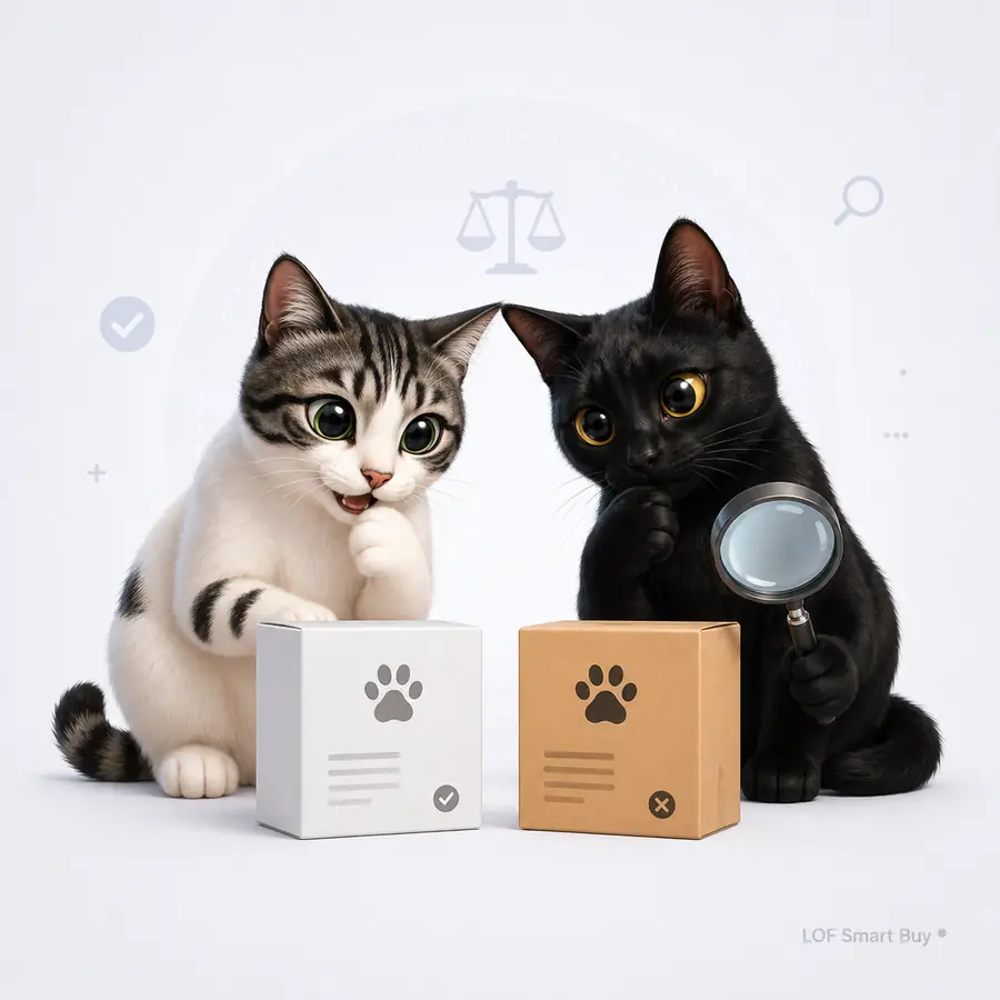 Mascotes LOF comparando produtos